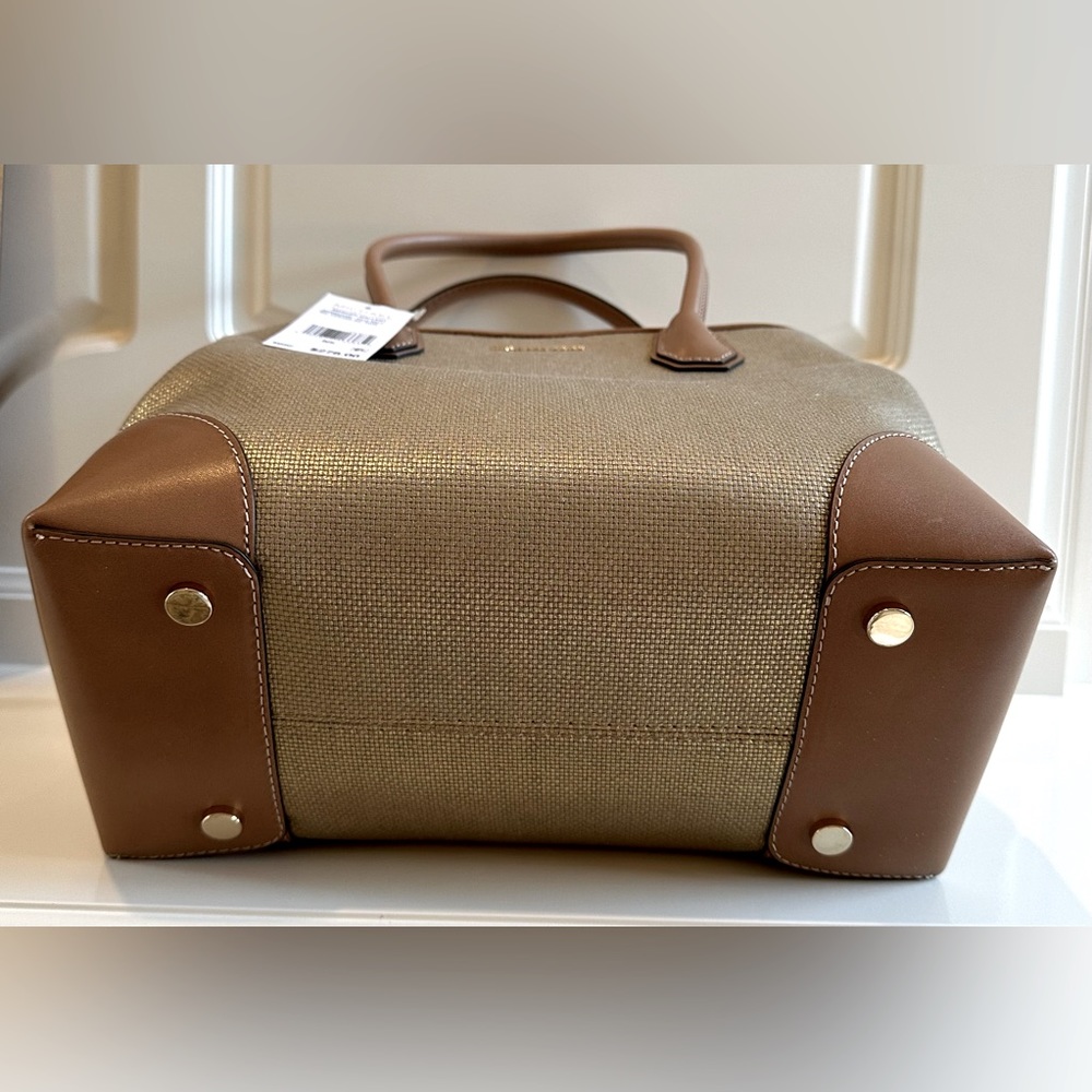 NWT Michael Kors Mercer Gallery Pale Gold Tote Bag - Picture 4 of 4